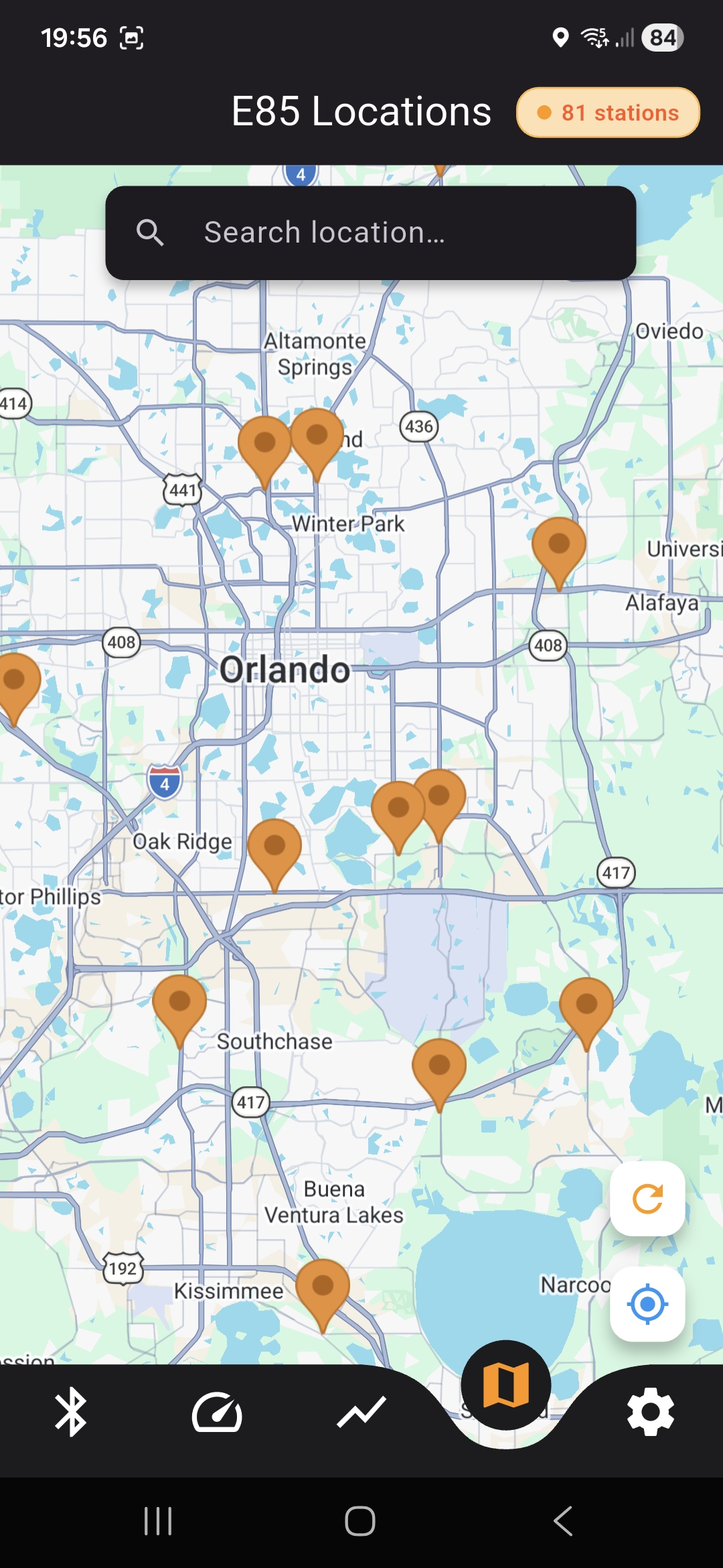 E85 Station Map